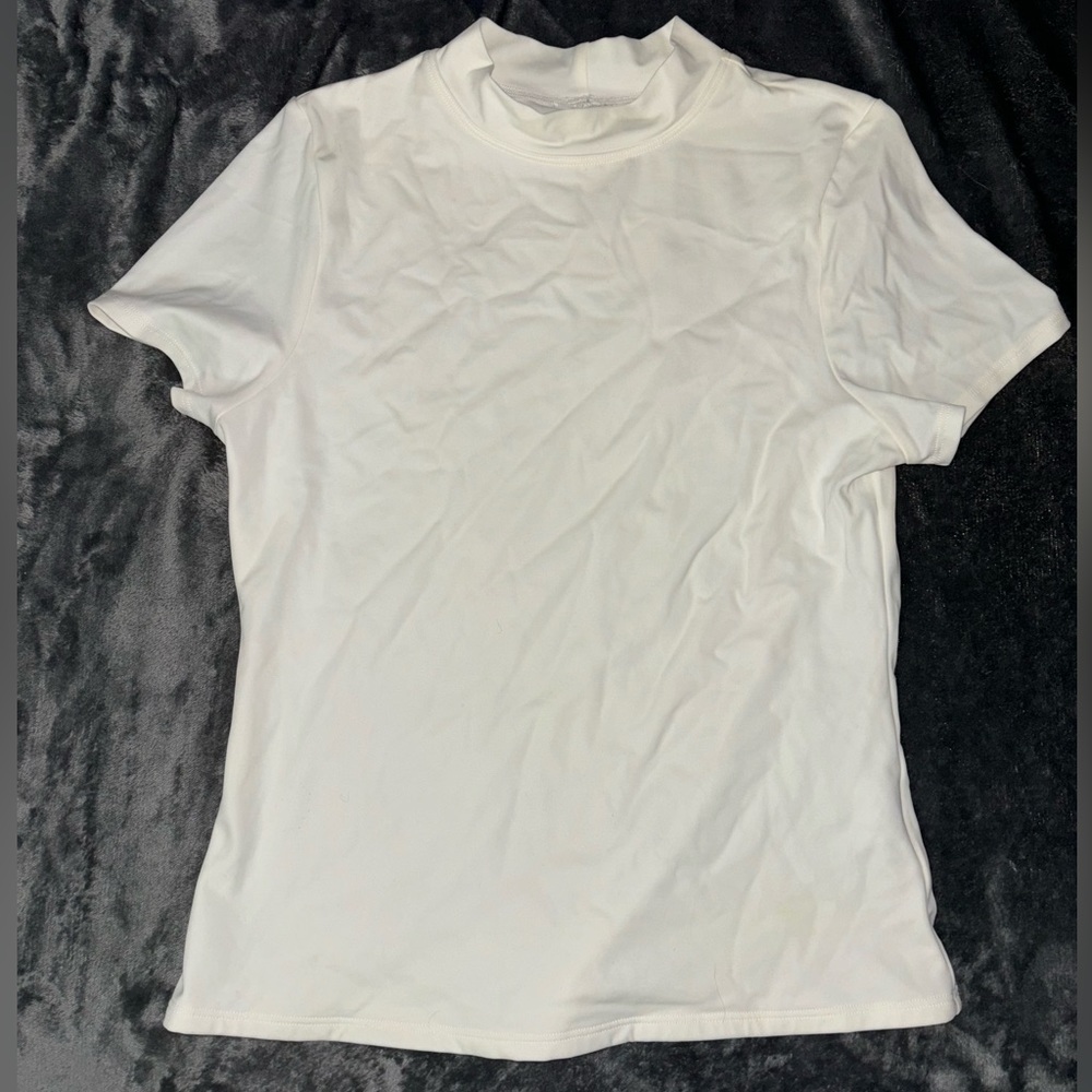 Lands’ End cream swim shirt